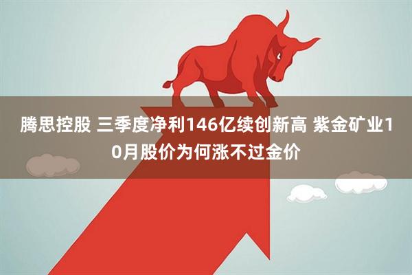 腾思控股 三季度净利146亿续创新高 紫金矿业10月股价为何涨不过金价